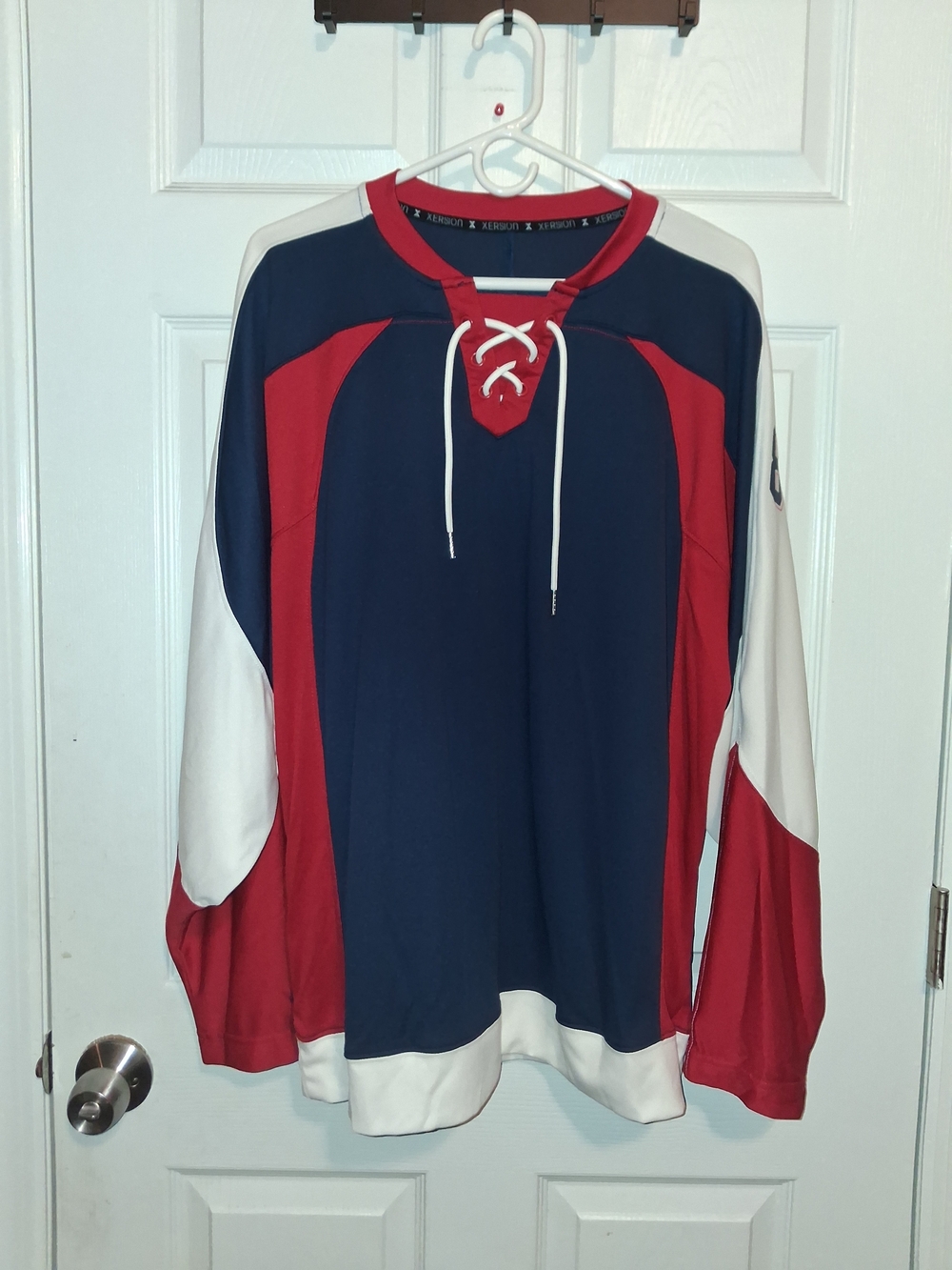 Xersion Navy, Red & White Hockey-Style Training Jersey